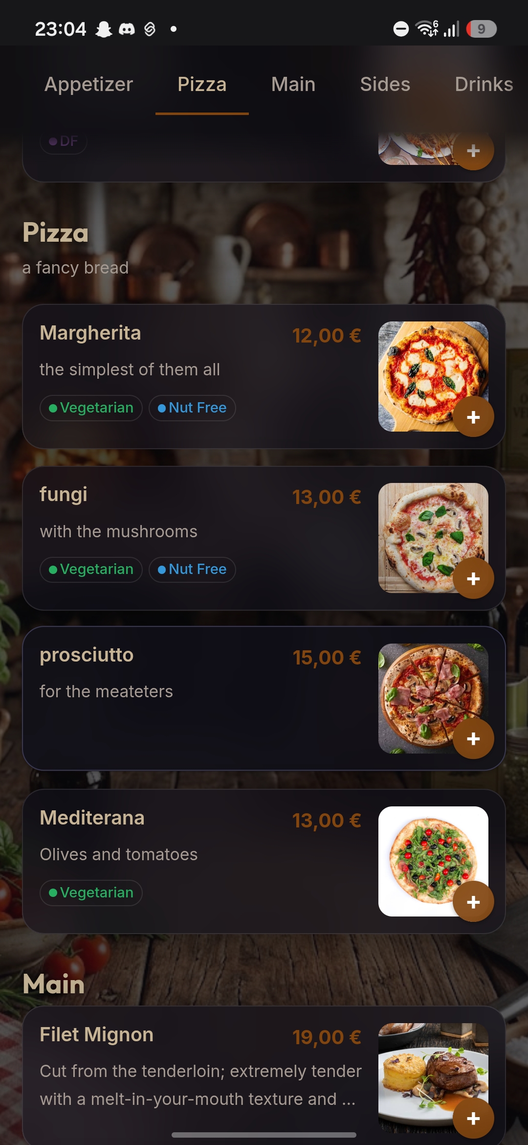 Sledenje naročilu v živo, medtem ko ga kuhinja pripravlja.